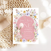 Some Bunny Is ONE First 1st Birthday Invitation 招待状