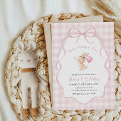 Some Bunny Is One Girl 1st Birthday Party 招待状