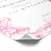 Some Bunny Is One Girl 1st Birthday Welcome ポスター (角)