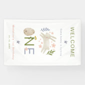 Some Bunny Is One Girl 1st Birthday Welcome 横断幕 (横)