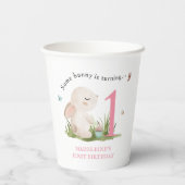 Some Bunny is One Girl's Pink 1st Birthday 紙コップ (裏面)