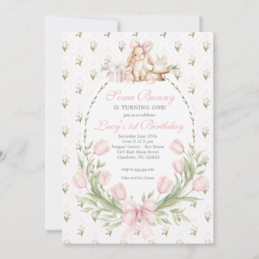 Some Bunny is One Invitation, Bunny Birthday 招待状 (正面)