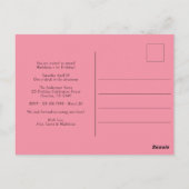 Some Bunny is One Pink 1st Birthday招待状 ポストカード (裏面)