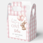 Some Bunny Is One Pink Balloons 1st Birthday フェイバーボックス (オープン)