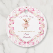 Some Bunny is One Pink Bow Gingham 1st Birthday フェイバータグ (正面)