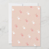 Some Bunny is One Pink Bow Rabbit 1st Birthday 招待状 (裏面)