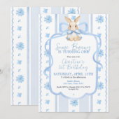 Some Bunny is One Watercolor Birthday Invitation 招待状 (正面/裏面)