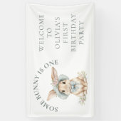 Some Bunny Is One Welcome 1st Birthdayパーティー 横断幕 (縦)