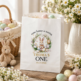 Some bunny Is Turning one 1歳の誕生日 フェイバーバッグ