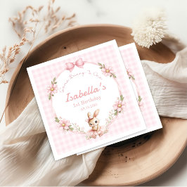 Some Bunny is Turning One 1st Birthday  スタンダードカクテルナプキン