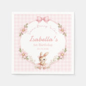 Some Bunny is Turning One 1st Birthday  スタンダードカクテルナプキン (正面)