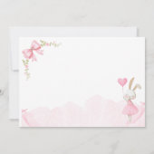 Some bunny is turning one, 1st Birthday Girl photo サンキューカード (裏面)