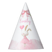 Some Bunny is Turning One 1st Birthday, Pink Bow パーティーハット (正面)