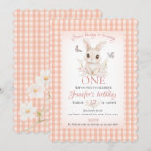 Some Bunny is Turning One Birthday 招待状 (正面/裏面)
