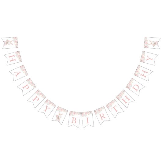 Some Bunny is Turning One Birthday Banner バンティングフラッグ (全)