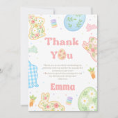 Some Bunny is Turning One Pastel Birthday サンキューカード (正面)