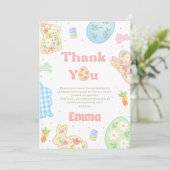 Some Bunny is Turning One Pastel Birthday サンキューカード (スタンド正面)