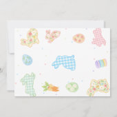 Some Bunny is Turning One Pastel Birthday Photo サンキューカード (裏面)