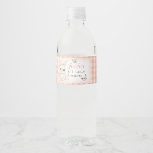 Some Bunny is Turning One Water Bottle Labels ペットボトルラベル (正面)