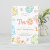 Some Bunny is Turning Two Pastel Birthday 招待状 (スタンド正面)