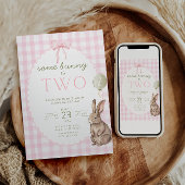 Some Bunny is Two Birthday Invitation Easter 招待状