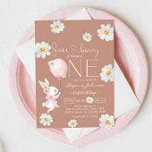 Some Bunny Little Bunny First 1st Birthday  招待状