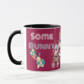 Some Bunny Loves Me Whimsical Spring Personalized  マグカップ (左)