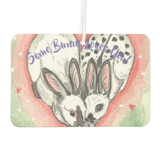 「Some Bunny Loves You」ハートうさぎ空気清浄機 カーエアーフレッシュナー (裏面)