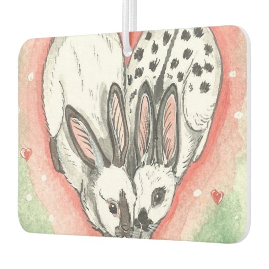 「Some Bunny Loves You」ハートうさぎ空気清浄機 カーエアーフレッシュナー (左)