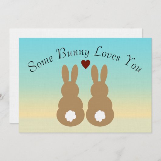 Some Bunny Loves You 招待状 (正面/裏面)