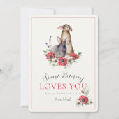 Some Bunny Loves You Anemone Valentine's Day シーズンカード (正面)