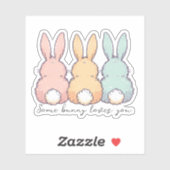 Some Bunny Loves You Custom Contour シール (シート)
