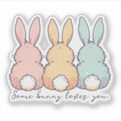 Some Bunny Loves You Custom Contour シール (正面)