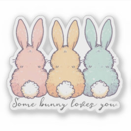Some Bunny Loves You Custom Contour シール