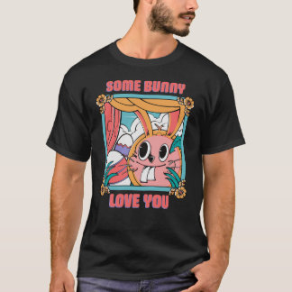 Some Bunny Loves You – Cute Easter Bunny Retro Ill Tシャツ