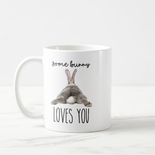 Some Bunny Loves You – Cute Rabbit Mug for Bunny コーヒーマグカップ (左)
