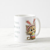 Some Bunny Loves You Easter Cat Mug コーヒーマグカップ (正面右)