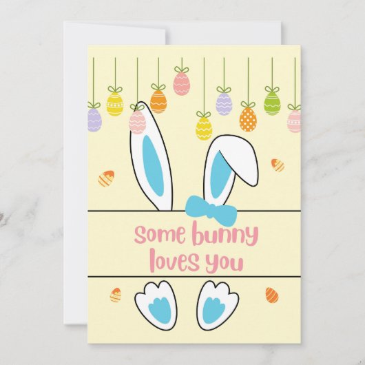 Some bunny loves you | Funny Easter Pun カード (正面)