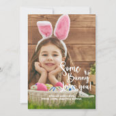 Some Bunny Loves You Happy Photo Pascua 招待状 (正面)