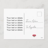 Some Bunny Loves You Valentines赤いハート シーズンポストカード (裏面)