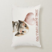 Some Bunny Loves You with Heart Balloon アクセントクッション (正面(垂直))