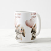 Some Bunny Loves You with Heart Balloon コーヒーマグカップ (正面右)