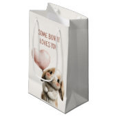 Some Bunny Loves You with Heart Balloon スモールペーパーバッグ (正面アングル)