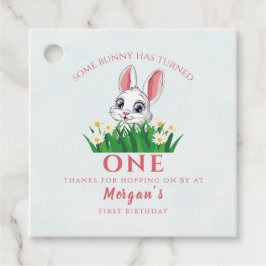 Some Bunny One Cute Rabbit Girls 1st Birthday フェイバータグ
