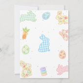 Some Bunny Pastel Floral 3rd Birthday 招待状 (裏面)