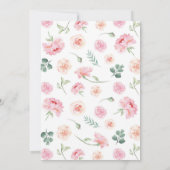 Some Bunny Pinkフローラ誕生日パーティーへの招待 招待状 (裏面)