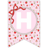 Some Bunny Pink Birthday Banner バンティングフラッグ (第2の旗)