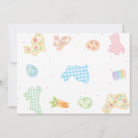 Some Bunny So Hoppy To Be Four Pastel Birthday 招待状 (裏面)