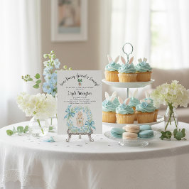 Some Bunny Special Is Coming Wreath Baby Shower  招待状