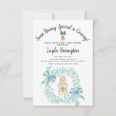 Some Bunny Special Is Coming Wreath Baby Shower  招待状 (正面)